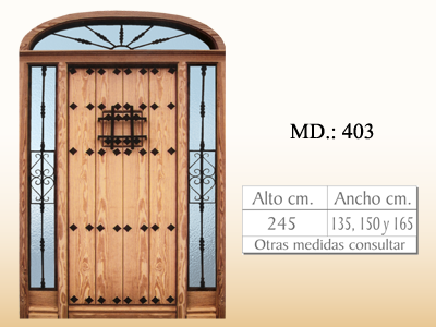 Puertas de calle rusticas MD403