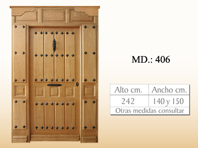 Puertas de calle rusticas MD406
