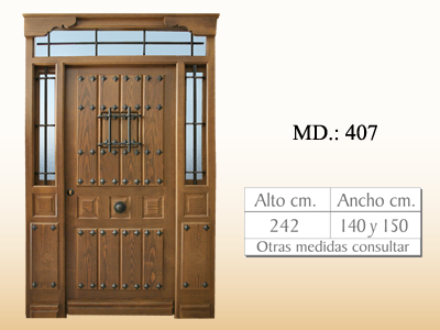 Puertas de calle rusticas MD407