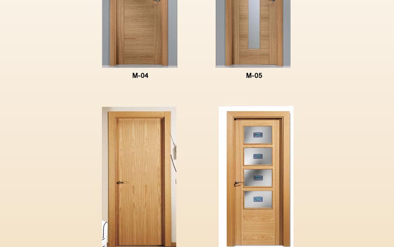 Puertas de interior modernas de roble